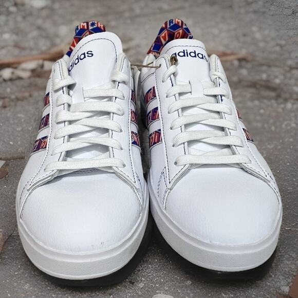 Adidas Grand Court 2.0 Women Size 7.5 Comfy Casual Rio White Red IE8509 New - Picture 7 of 10